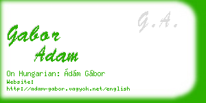 gabor adam business card