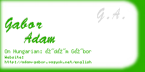 gabor adam business card